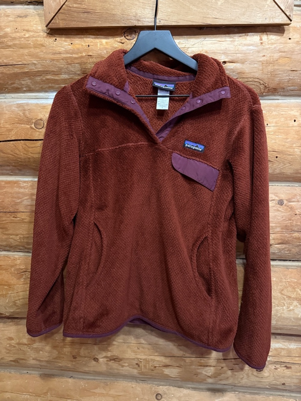 Patagonia Rust Brown Synchilla Pullover Medium
